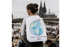 Image Climate change protestor with sign.